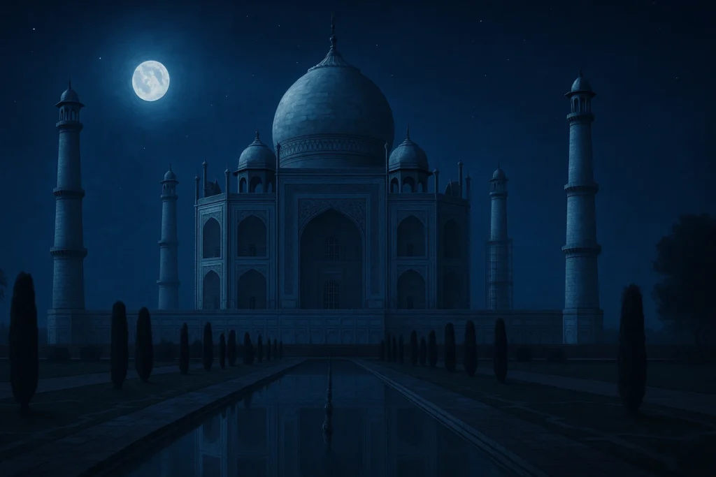taj mahal by night taj mahal by night