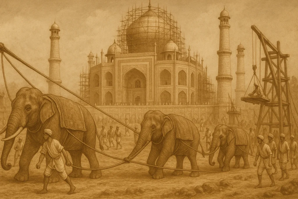 construction of taj mahal construction of taj mahal