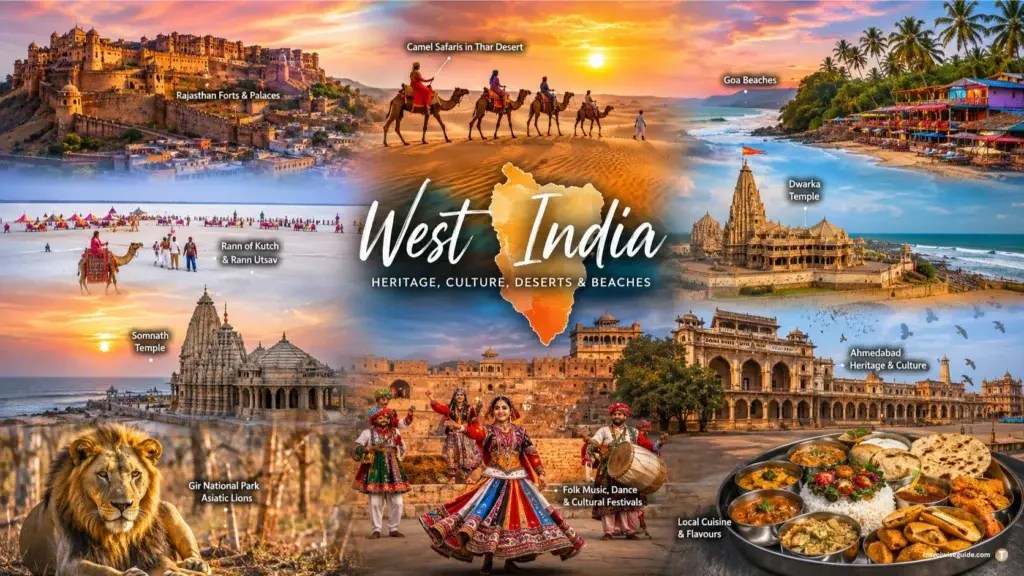 West India: A Vibrant Tapestry Of Travel West Indian tourist places feature forts, beaches, temples and deserts.
