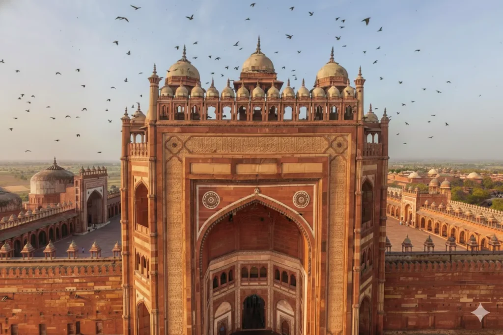 Fatehpur Sikri: Mughal Grandeur Unrivaled. Fatehpur Sikri Agra Buland Darwaza Mughal architecture historical city guide.