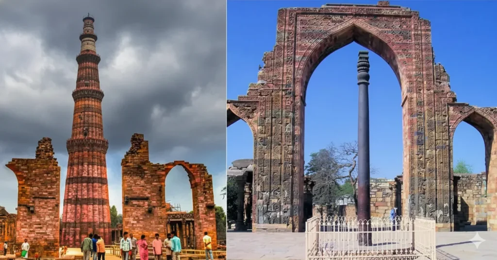 Qutub Minar Complex: History's Marvels Unveiled. Qutub Minar Iron Pillar Delhi UNESCO heritage site monuments guide.
