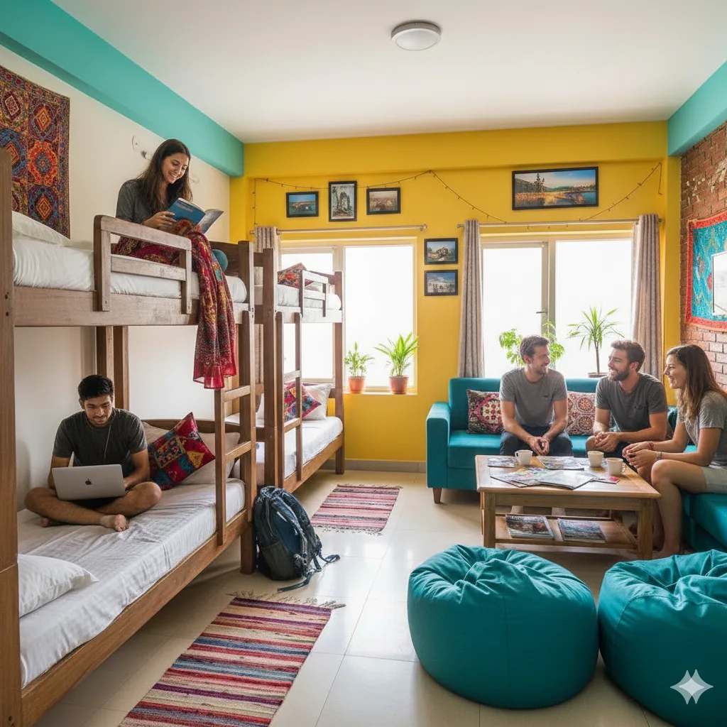 Hostel Dorms: Friendly and Budget Stays Hostel dorm beds travellers common area budget backpacking