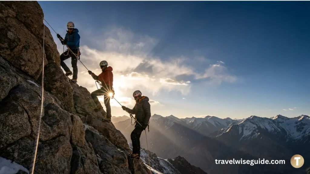 Stok Kangri Rock Climbing Conquering The Mighty Himalayan Summits Stok Kangri rock climbing with mountaineers ascending for Ladakh adventure.