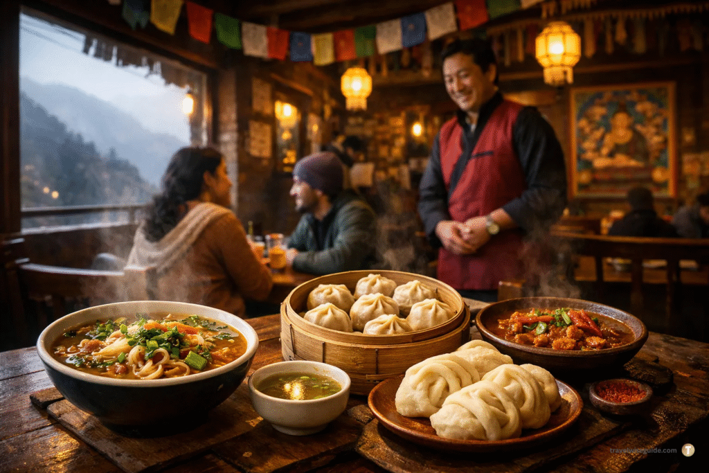 Kalasang Restaurant: A Authentic Taste Of The Himalayas Kalasang Tibetan menu steamed momos noodle soup and twisted buns.