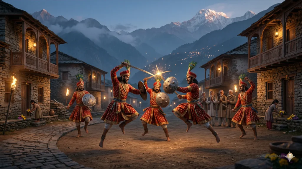 Uttarakhand Village: The Tumultuous Spirit of the Choliya Dance. Mussoorie Local Culture