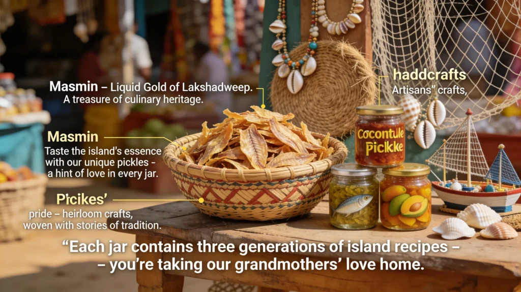 Best Souvenirs From Lakshadweep: Authentic Culinary Treasures Best souvenirs from Lakshadweep sun dried tuna and local pickles.